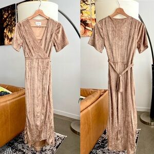 Park & Fifth Velvet Wrap Maxi Dress